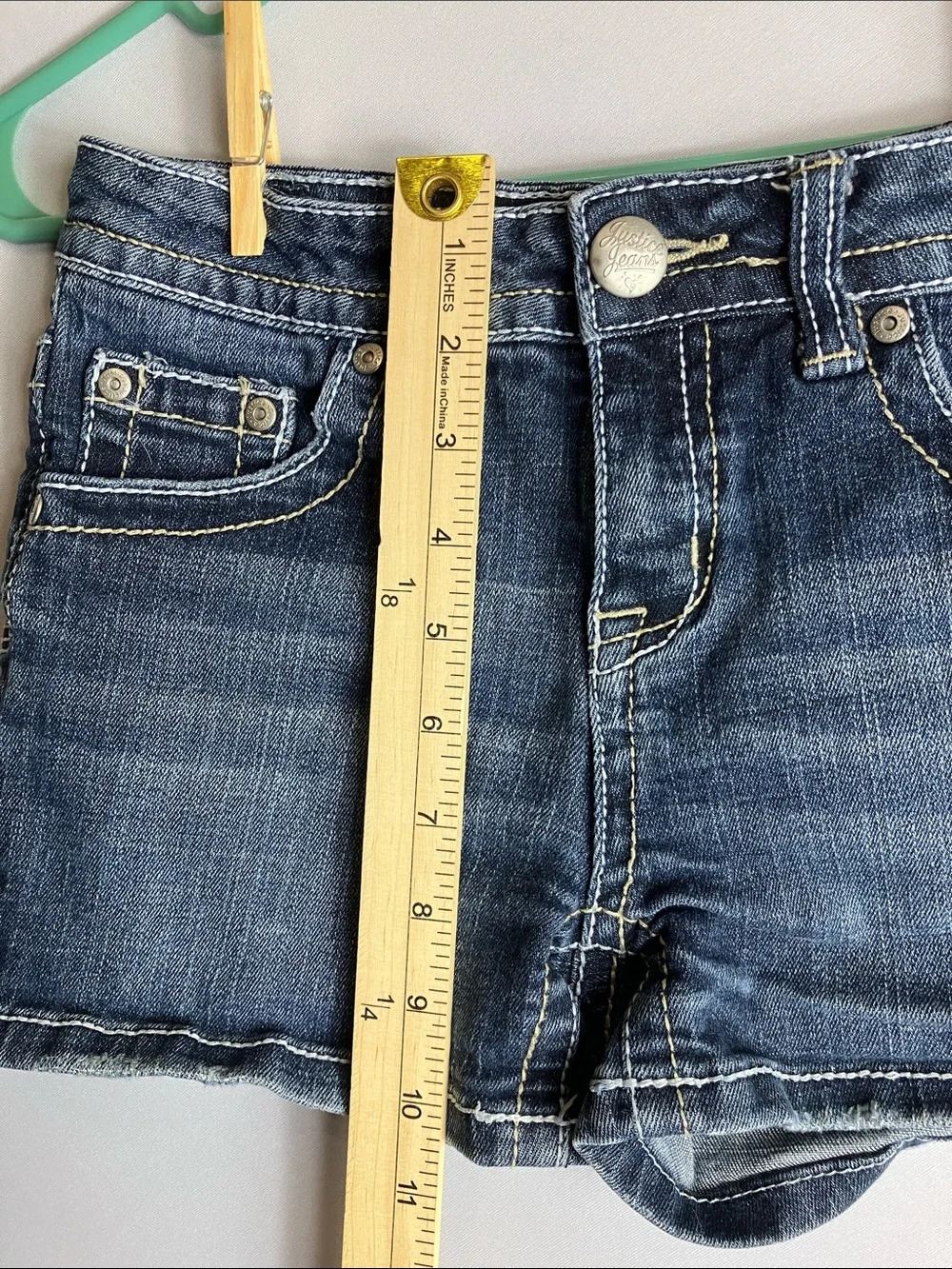 Justice Dark Blue Denim Girls' Shorts